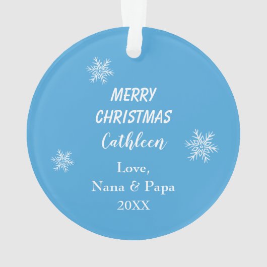 Blue Kitten Wreath Kinderen Ornament (achterkant)