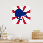 Blue Kiwi Poster (Keuken)