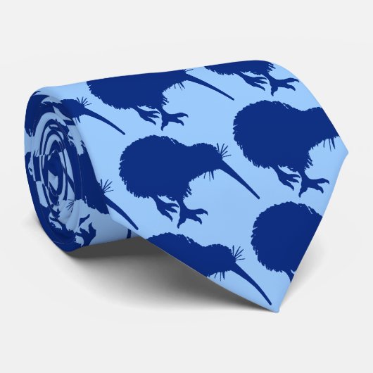 Blue Kiwi Stropdas (Opgerold)