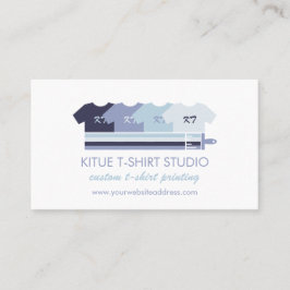 Blue Kleding Winkel Print on demand T-shirts Visitekaartje