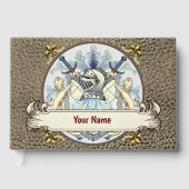 Blue Knight Family Crest Achternaam boek (Voorkant)