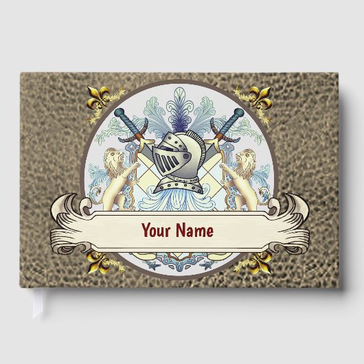 Blue Knight Family Crest Achternaam boek (Voorkant)