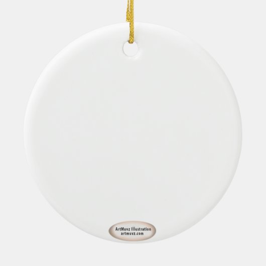 Blue Knight Family Crest Achternaam Ornament (Achterkant)