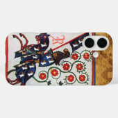 BLUE KNIGHT MEDIEVAL PARCHMENT MONOGRAM Case-Mate iPhone CASE (Achterkant (horizontaal))