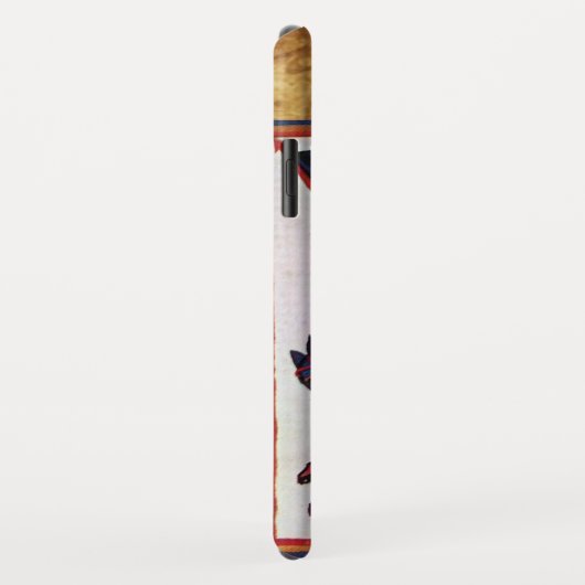 BLUE KNIGHT MEDIEVAL PARCHMENT MONOGRAM Case-Mate iPhone CASE (Achterkant/rechts)