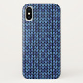 Blue Knit Pattern Case-Mate iPhone Case (Achterkant)