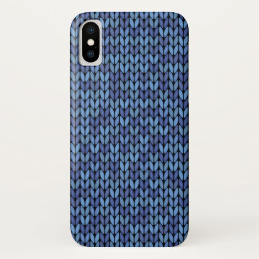 Blue Knit Pattern Case-Mate iPhone Case (Achterkant)