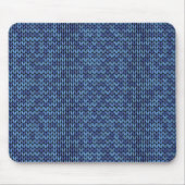 Blue Knit Pattern Muismat (Voorkant)