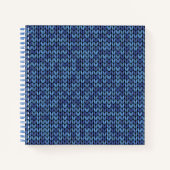 Blue Knit Pattern Notitieboek (Voorkant)
