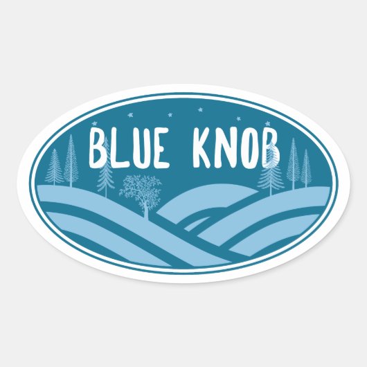 Blue Knob Pennsylvania Outdoors Ovale Sticker (Voorkant)
