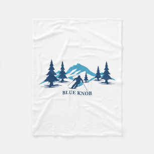 Blue Knob Pennsylvania Ski Resort Skiën Skier T-s Fleece Deken