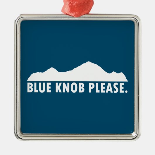 Blue Knob Please Metalen Ornament (Voorkant)