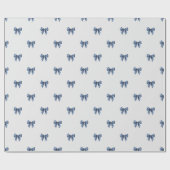 Blue Knot Elegant Kerst Patroon Wrapping Paper Cadeaupapier (Vlak)