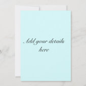 Blue Knoted Nautical Wedding Invitation Kaart (Achterkant)