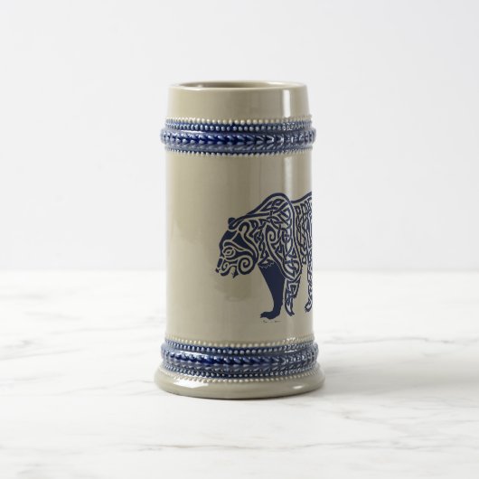 Blue Knotwork Beer Stein Bierpul (Center)
