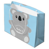 Blue Koala Beer Baby shower Groot Cadeauzakje (Achterkant Gekanteld)