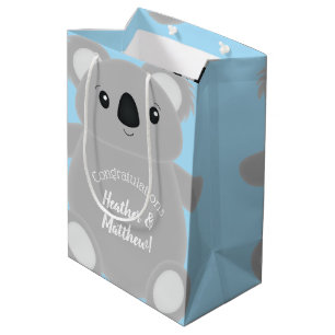 Blue Koala Beer Baby shower Medium Cadeauzakje