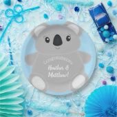Blue Koala Beer Baby shower Papieren Bordje (Feest)