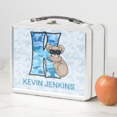 Blue Koala en Camouflage Letter K (In situ)