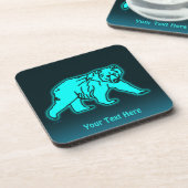 Blue Kodiak-Beer Bier Onderzetter (Linkerzijde)