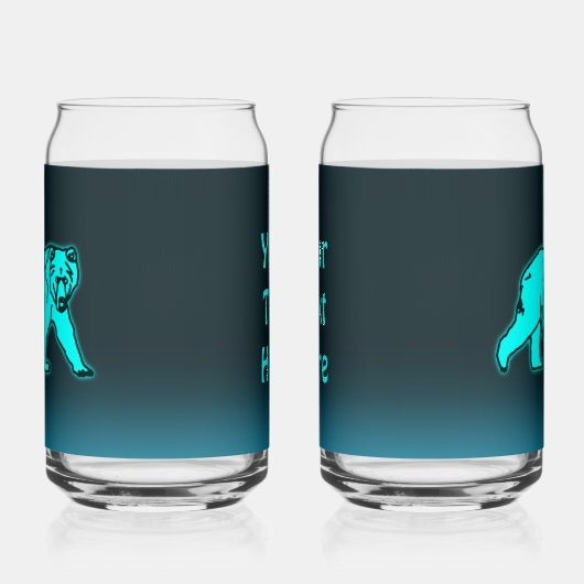 Blue Kodiak-Beer Blikvorm Glas (Links)