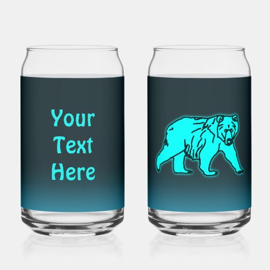 Blue Kodiak-Beer Blikvorm Glas (Achterkant)