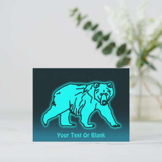 Blue Kodiak-Beer Briefkaart (Staand voorkant)