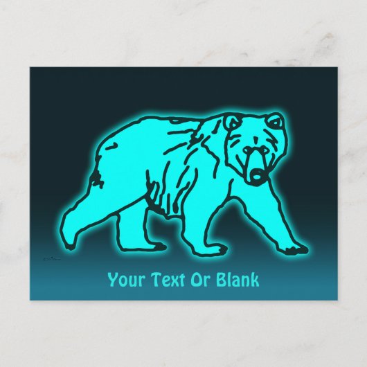 Blue Kodiak-Beer Briefkaart (Voorkant)