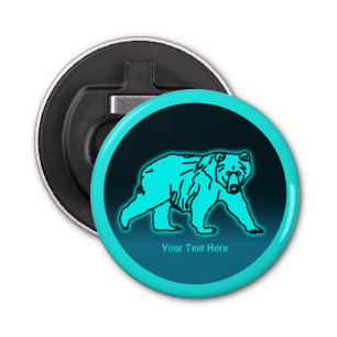 Blue Kodiak-Beer Button Flesopener