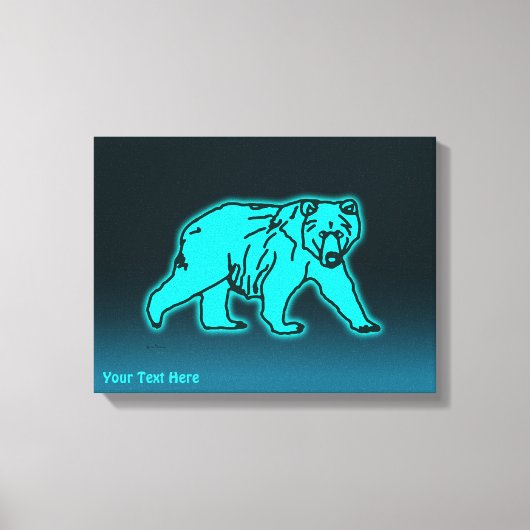 Blue Kodiak-Beer Canvas Afdruk (Voorkant)