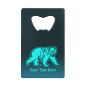 Blue Kodiak-Beer Creditkaart Flessenopener (Voorkant)