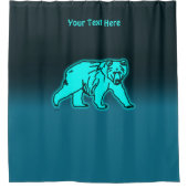 Blue Kodiak-Beer Douchegordijn (Voorkant)