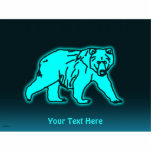 Blue Kodiak-Beer Fotobeeldje Magneet<br><div class="desc">Een heldere, neon-achtige weergave van een Kodiak-Beer. Geïnspireerd door het noorderlicht. Aanpassen door uw eigen tekst toe te voegen. Het Kodiak-Beer (Ursus arctos middendorffi), een ondersoort van het bruine, of grizzly-beer, zijn de grootste beren ter wereld. Een volgroeid mannetje kan meer dan tien voet hoog zijn als hij rechtop staat...</div>