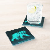 Blue Kodiak-Beer Glazen Onderzetter (Schuin)