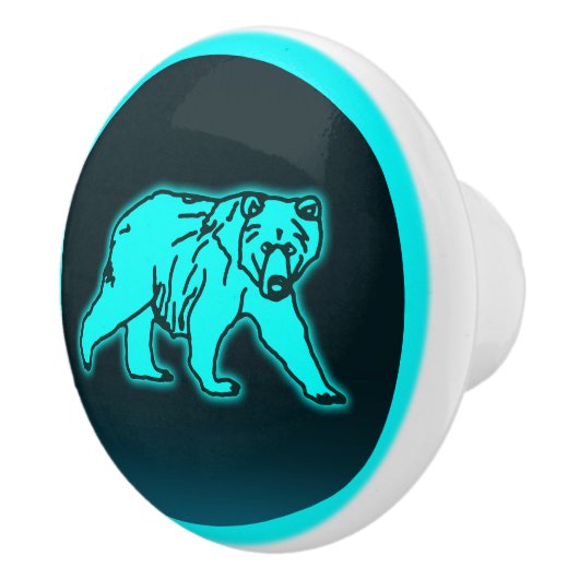 Blue Kodiak-Beer Keramische Knop (Rechts)