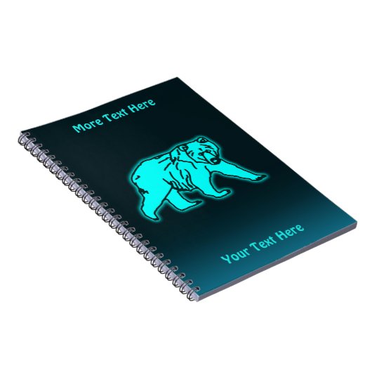 Blue Kodiak-Beer Notitieboek (Rechterzijde)