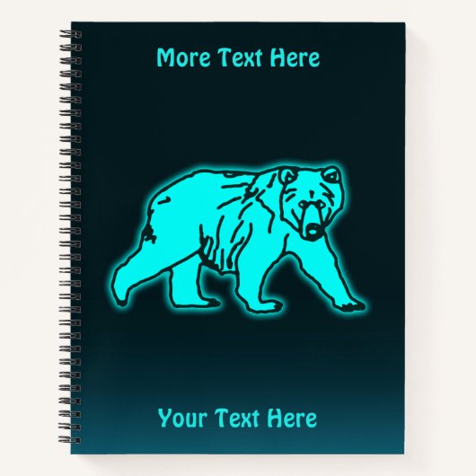 Blue Kodiak-Beer Notitieboek (Voorkant)