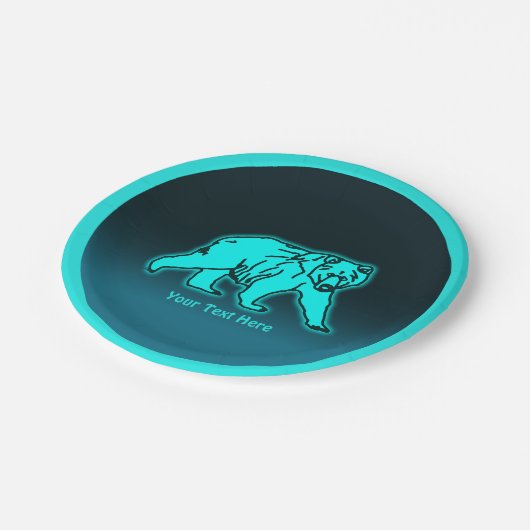 Blue Kodiak-Beer Papieren Bordje (Gekanteld)