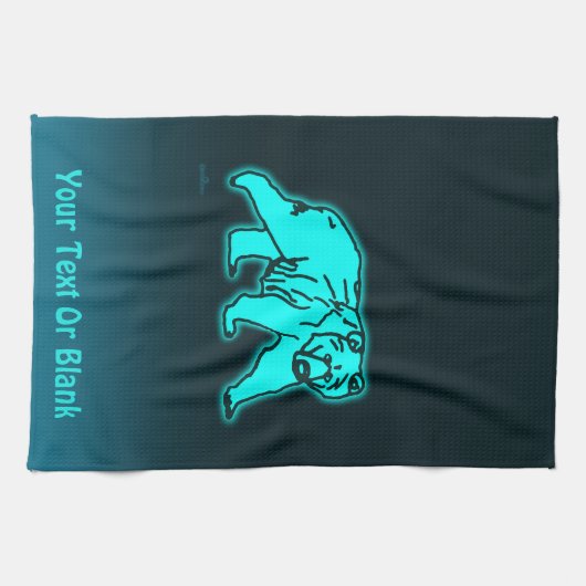 Blue Kodiak-Beer Theedoek (Horizontaal)