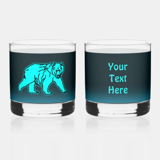 Blue Kodiak-Beer Whisky Glas (Voorkant)