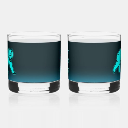 Blue Kodiak-Beer Whisky Glas (Links)