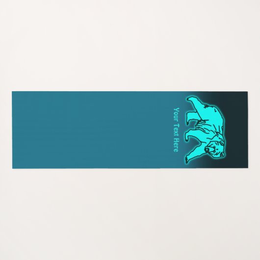 Blue Kodiak-Beer Yogamat (Achterkant (horizontaal))