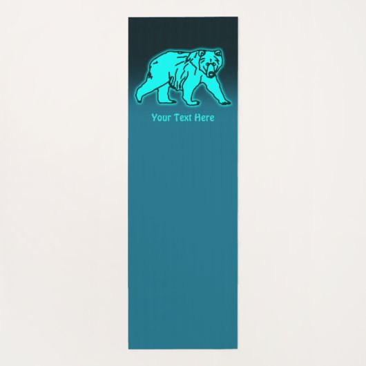 Blue Kodiak-Beer Yogamat (Achterkant)