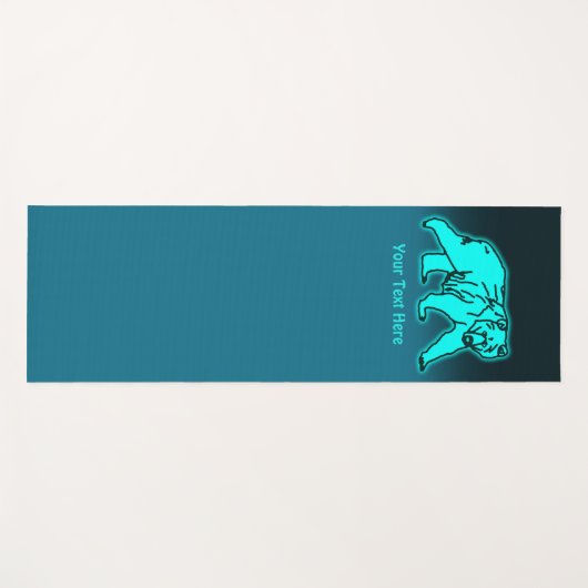 Blue Kodiak-Beer Yogamat (Voorkant (horizontaal))