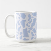 Blue Koe Spots Animal Print Patroon Koffiemok (Links)