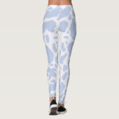 Blue Koe Spots Animal Print Patroon Leggings (Achterkant)