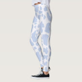 Blue Koe Spots Animal Print Patroon Leggings (Links)