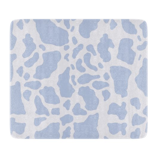 Blue Koe Spots Animal Print Patroon Snijplank (Voorkant)