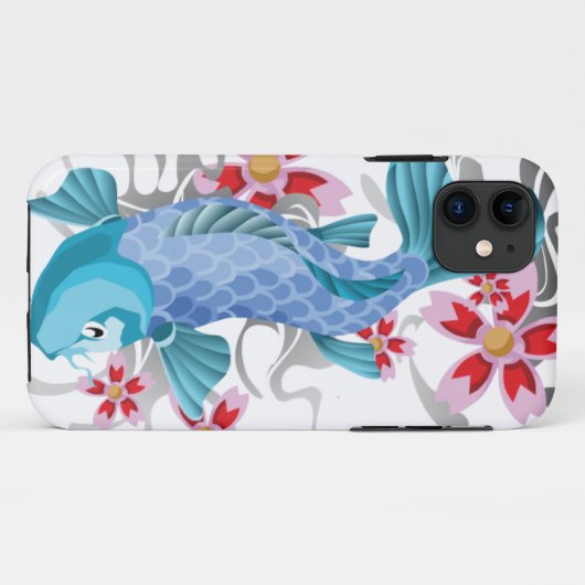 Blue Koi Fish Case-Mate iPhone Case (Achterkant (horizontaal))