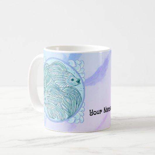 Blue Koi Fish-mok Koffiemok (Voorkant links)